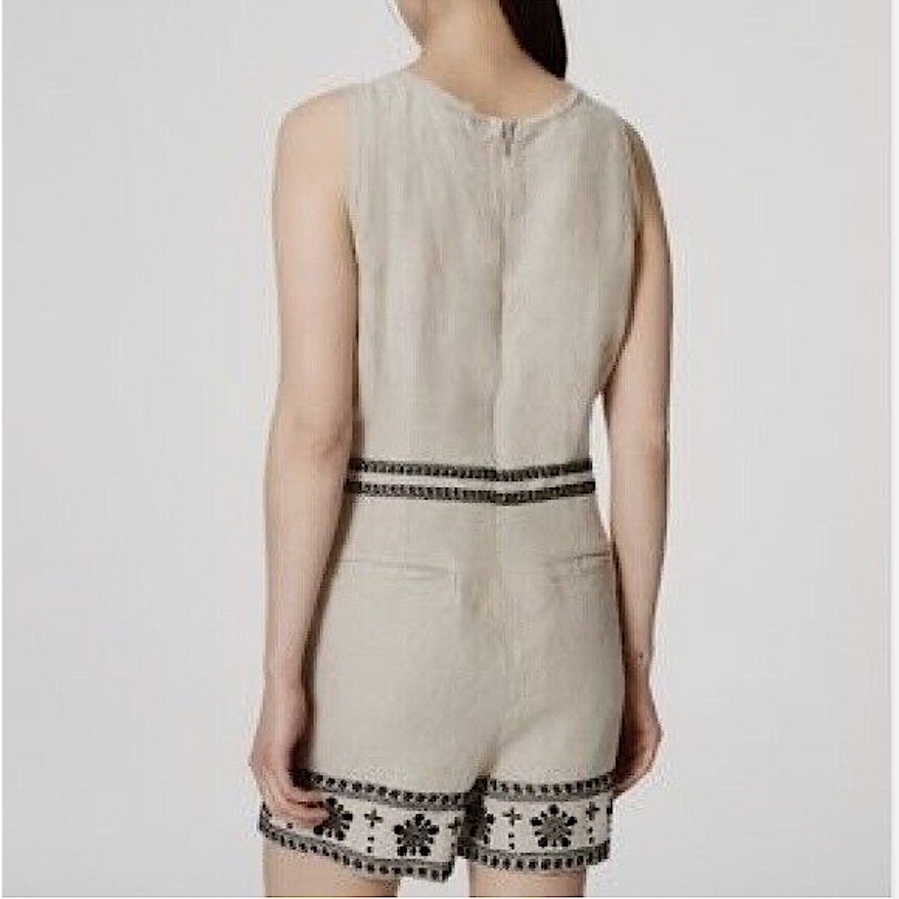 Ann Taylor LOFT Linen Shorts Romper 6P - Picture 9 of 9